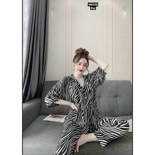 Freesize <60kg đồ bộ pyjama-đồ bộ mặc nhà cực Xinh chất Lụa hàn, lụa manggo Cao Cấp