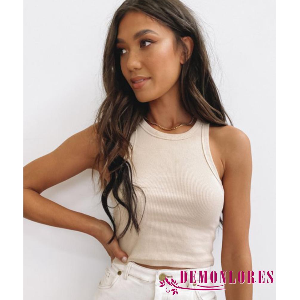 Áo Sát Nách Dệt Kim Thiết Kế Đơn Giản Cho Phái Nữ