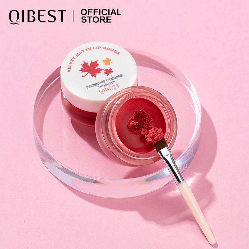 Son môi QIBEST 25g chất nhung lì mịn 6 màu tuỳ chọn kèm cọ | BigBuy360 - bigbuy360.vn