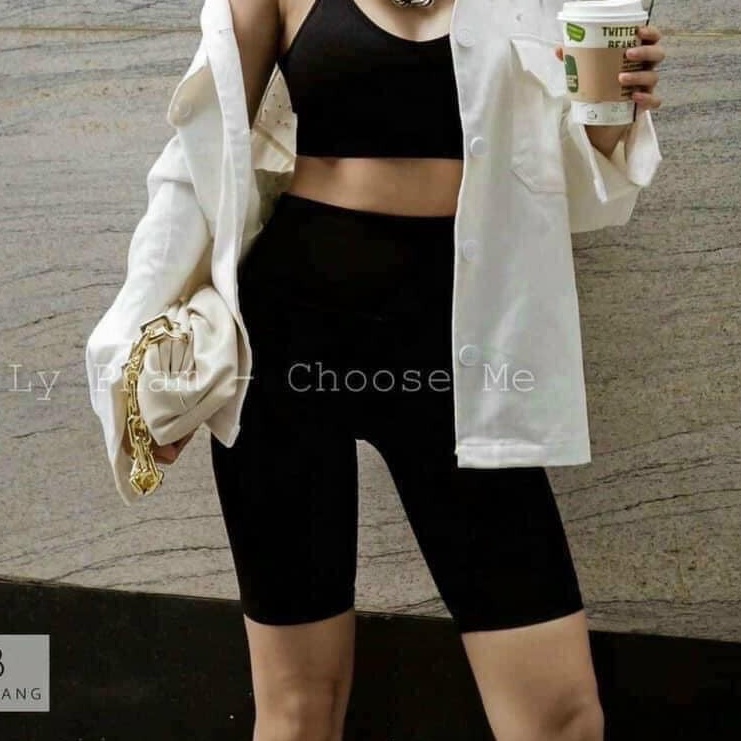 Quần Legging Ngắn - Biker Short có bigsize 80kg Missgirl