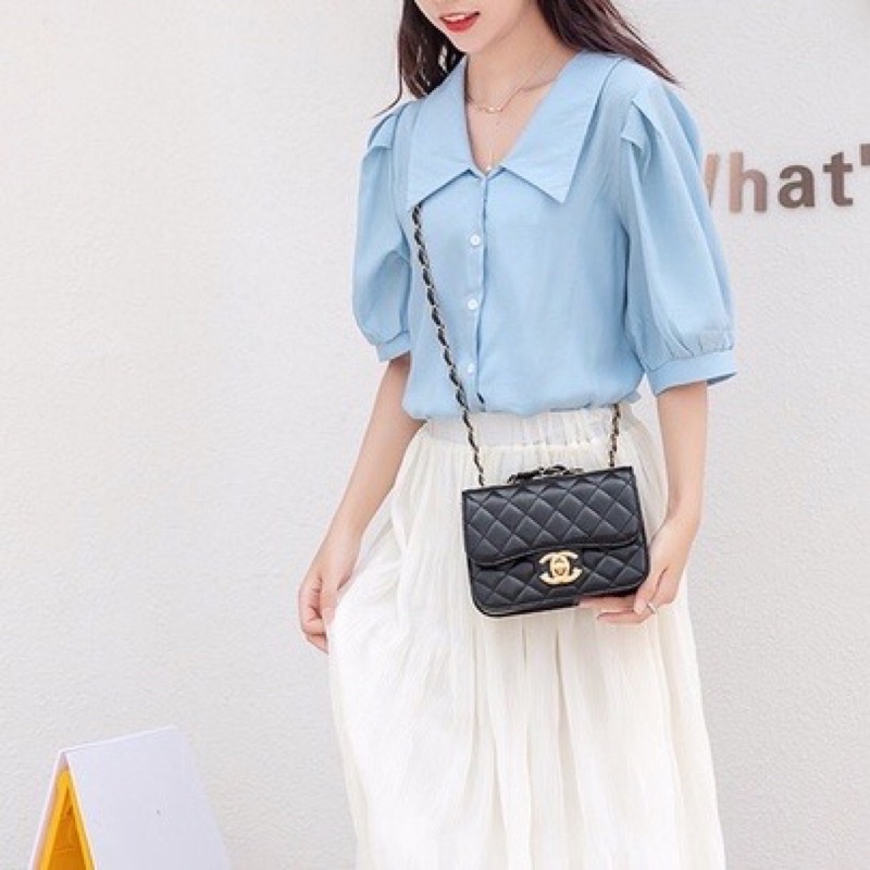 Túi xách nữ đeo chéo, túi đeo vai classic trần trám đi chơi phong cách đơn giản Zuliashop8386