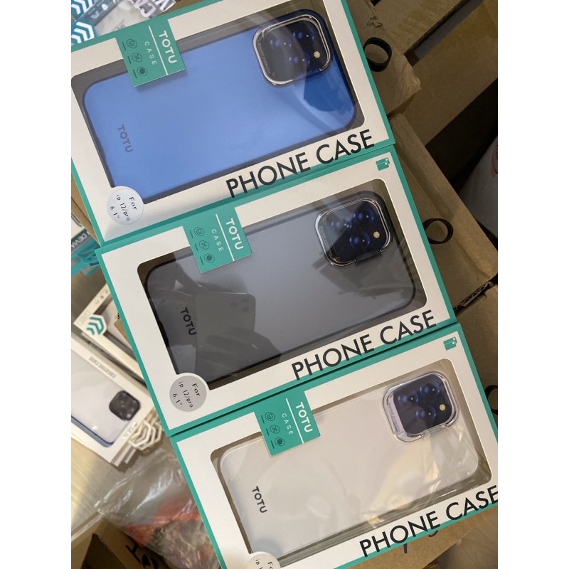 ốp lưng giá đỡ bảo vệ camera lưng nhám mờ viền dẻo chính hãng totu