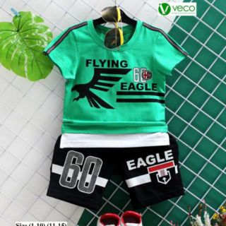 Bộ bé trai phối áo 2 lai Flying