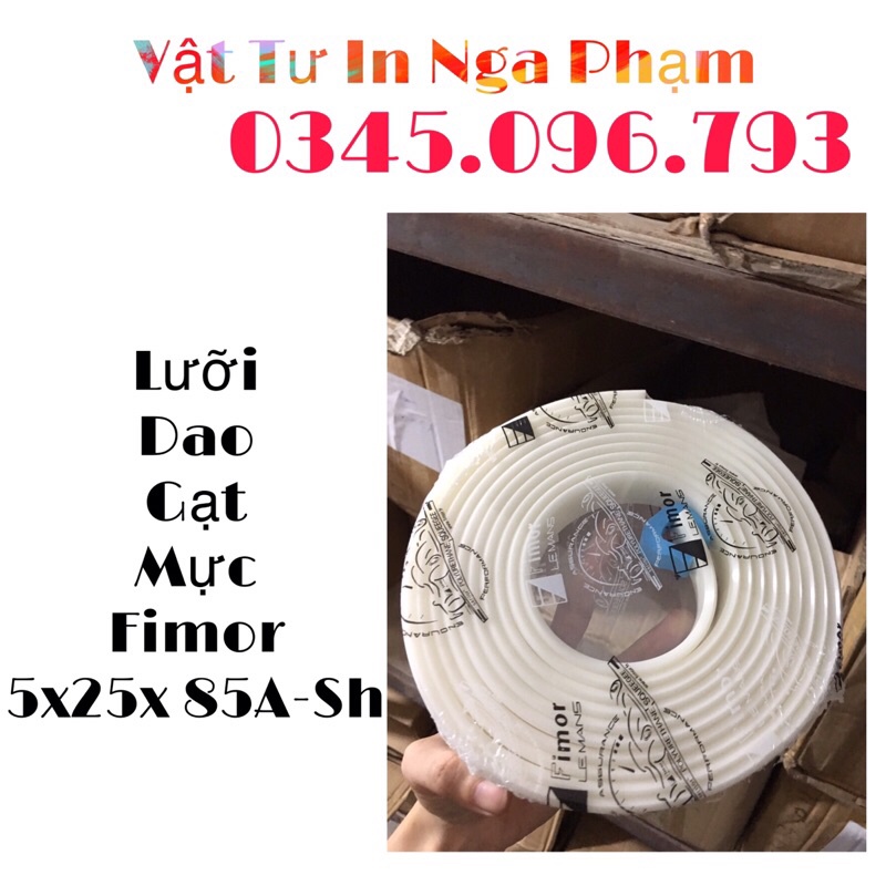 Lưỡi dao gạt mực Fimor 5x25 75A màu trắng  - in lưới, in lụa, in cốc trà sữa