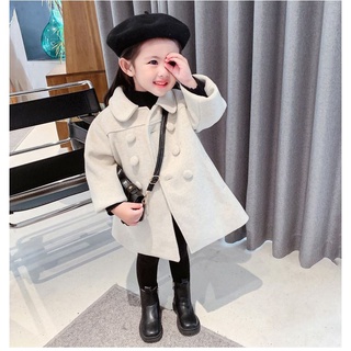 Áo dạ ép 6 cúc bé gái