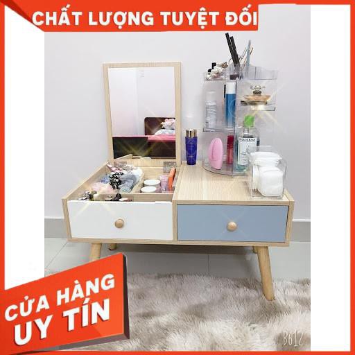 [Giá Hủy Diệt] Bàn Trang Điểm Mini, Bàn Trang Điểm Ngồi Bệt Có Gương Trang Điểm Ngỗ MDF Cao Cấp Siêu Đẹp - AQ