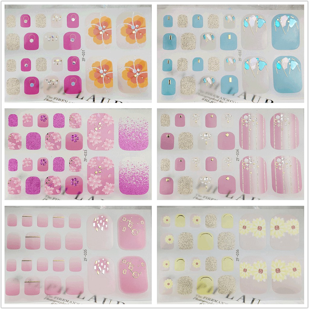 Nhãn Dán Trang Trí Móng Chân Nghệ Thuật Xinh Xắn