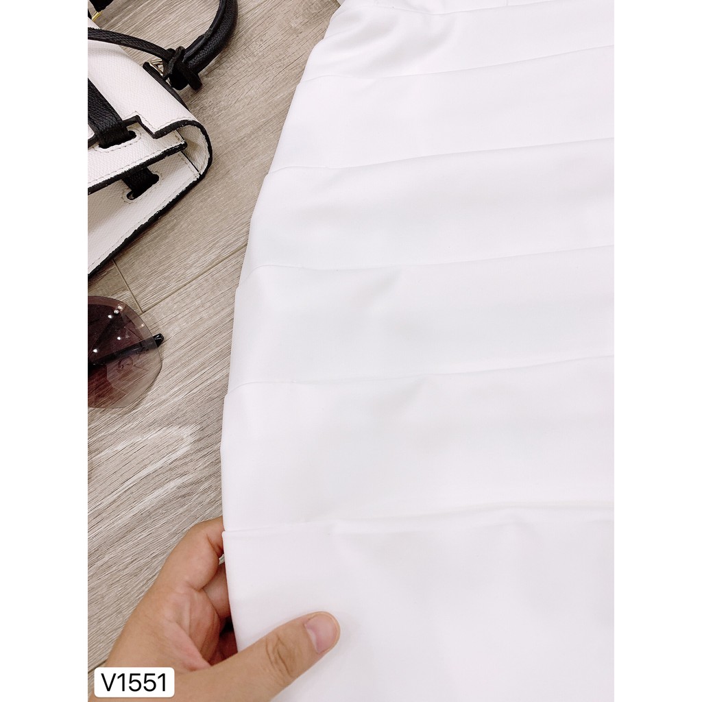 Váy trắng body hở vai V1551 - Đẹp Shop DVC - Kèm ảnh thật trải sàn do shop tự chụp | BigBuy360 - bigbuy360.vn