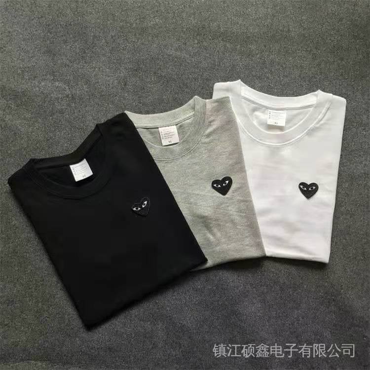 Áo Thun Cotton Ngắn Tay Thêu Hình Trái Tim Thời Trang Cho Gia Đình