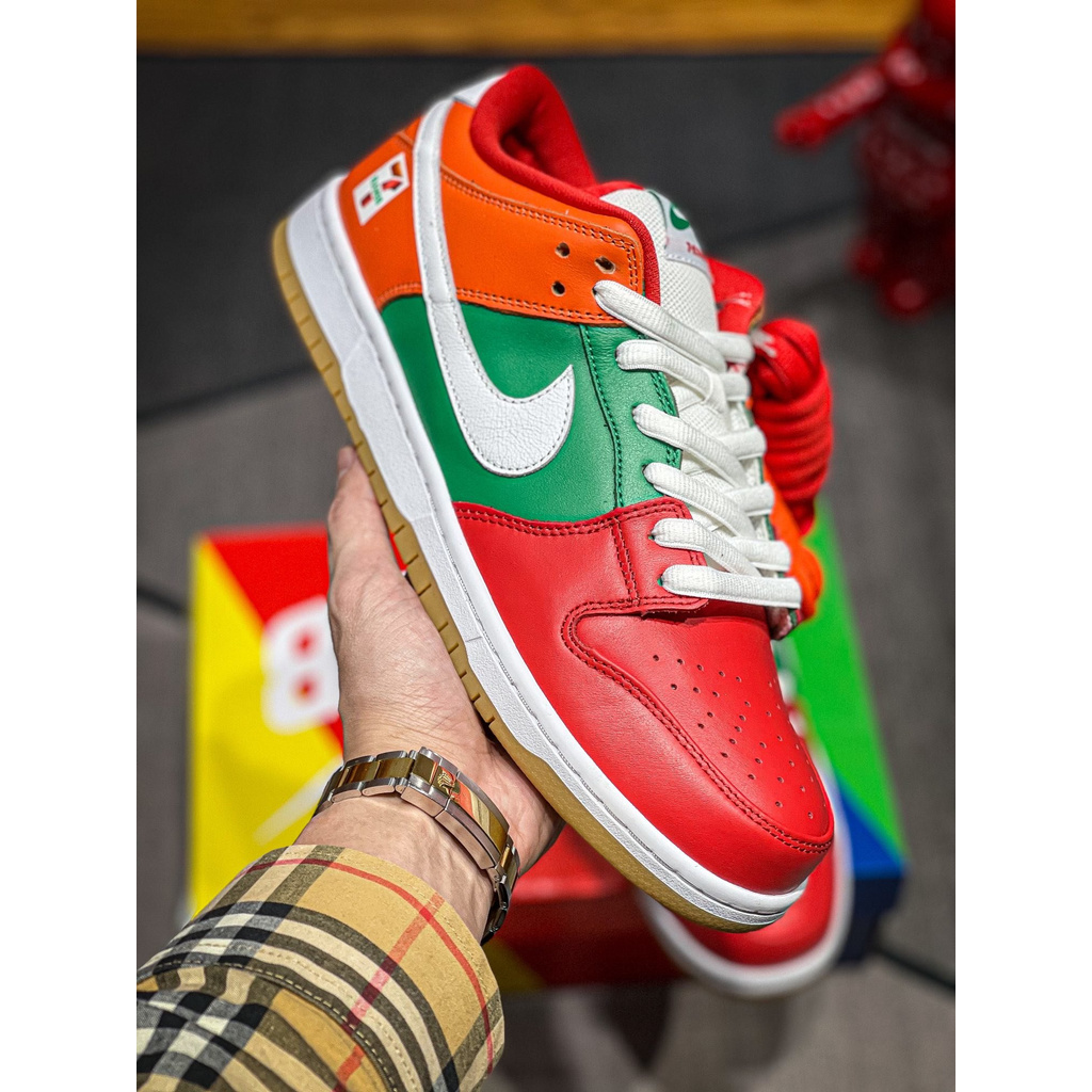 100% New 7-Eleven x NK SB Dunk Low red, orange green sneakers 36-47.5 | Ready Stock