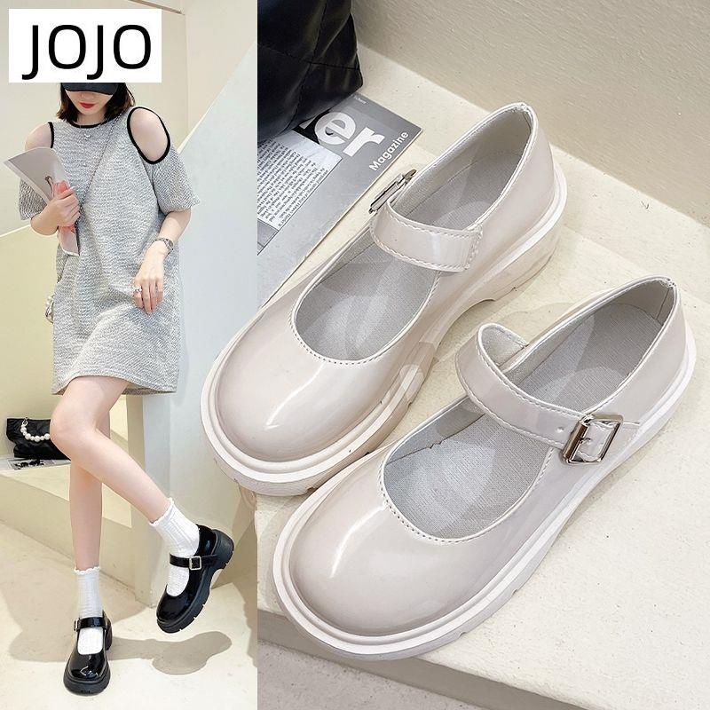 Giày Cao Gót Bằng Da Mỏng Màu Trắng Phong Cách Mary Jane Nhật Bản Thời Trang Mùa Hè Cho Nữ
