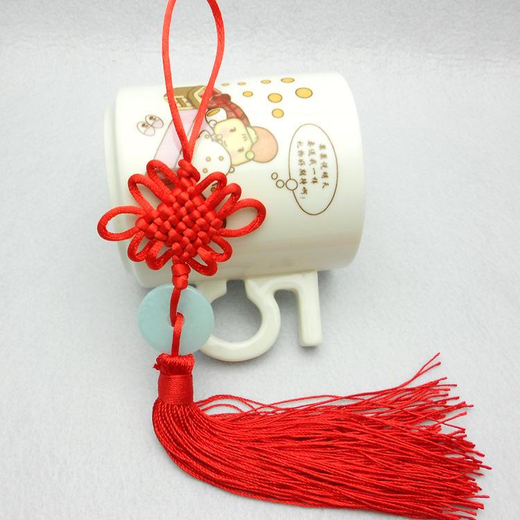 Móc treo tua rua đồng tâm kết đá cổ trang Dây treo ngọc bội trang trí đủ màu