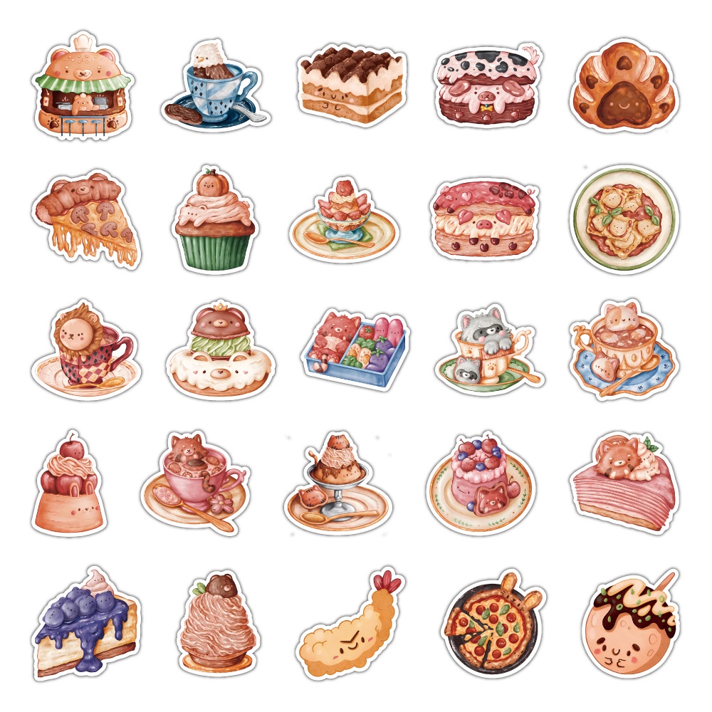 Bộ 100 / 50 Miếng Dán Hoạt Hình Dễ Thương