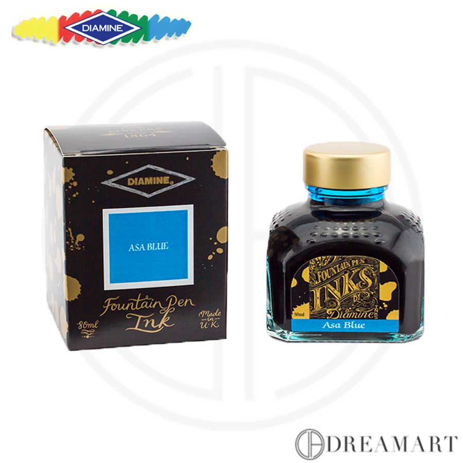 Mực Bút Máy Diamine - Asa Blue - Lọ 80ml