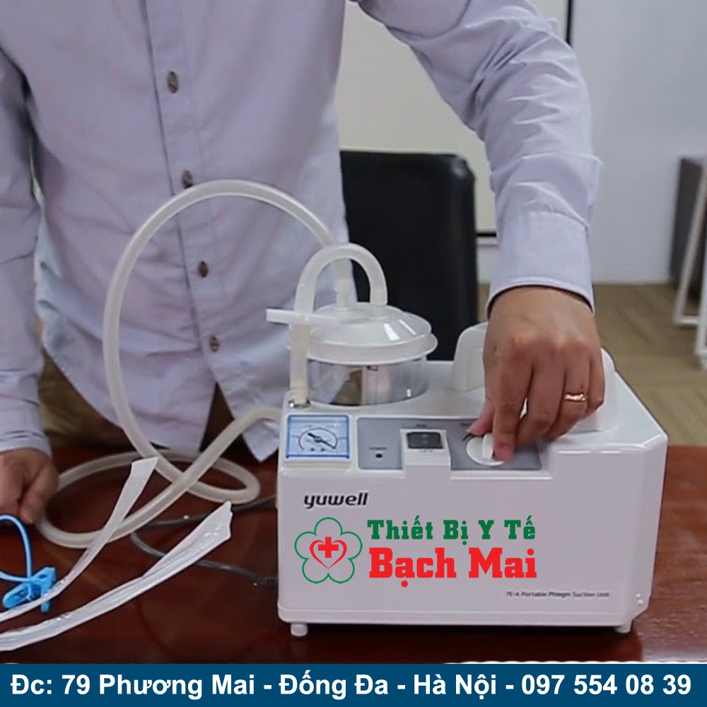 Máy Hút Mũi Họng 1 Bình Yuwell 7E-A [Máy Khỏe Như Phòng Khám Bệnh Viện - Chỉnh Áp Lực Hút]