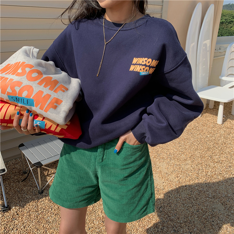 Áo Tay Dài Dáng Rộng Thời Trang Phong Cách Hàn Quốc Xinh Xắn Cho Nữ