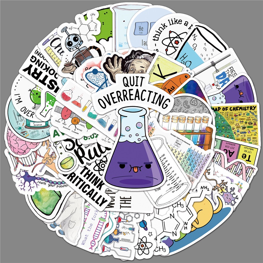 50Pcs/Set ❉ Fun Science & Chemistry Laboratory Series 06 Stickers ❉ Fashion DIY Waterproof Decals Doodle Stickers