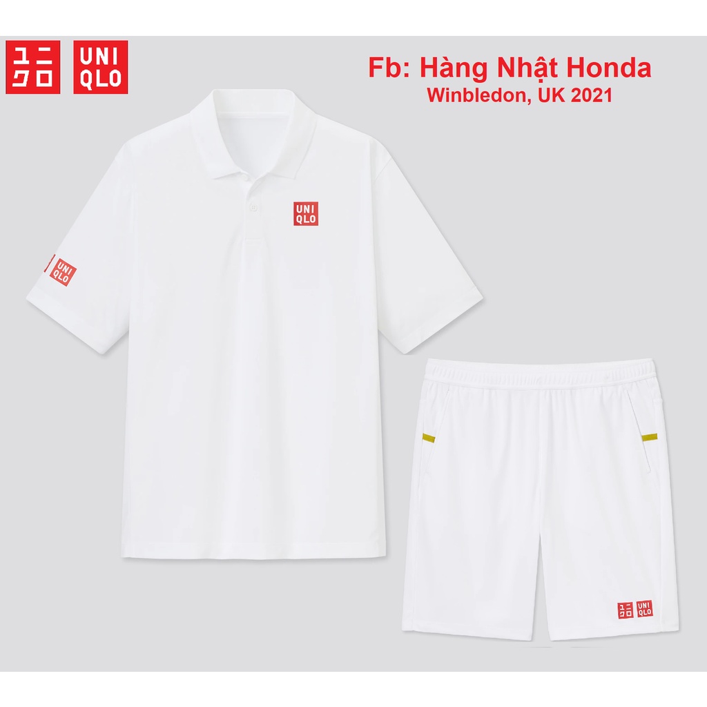 [Auth Uniqlo] Áo thể thao Tennis Uniqlo Kei Nishikori - Giải Anh 2021