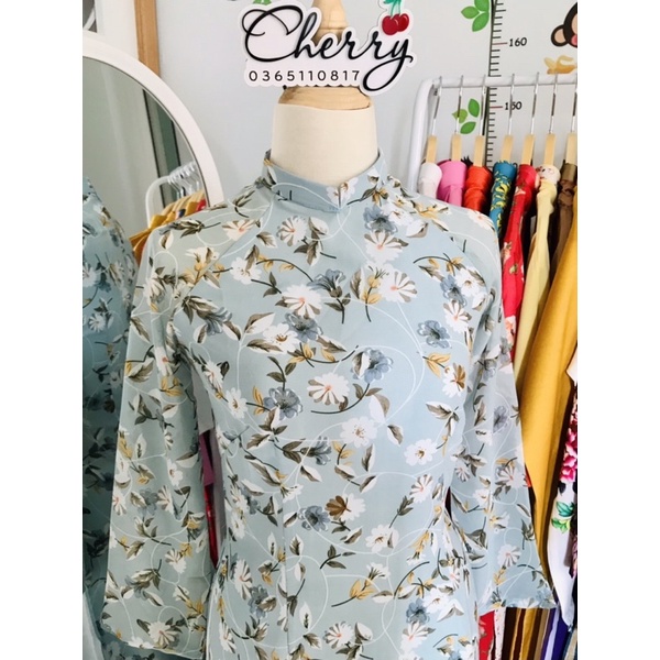 Áo dài tơ 4 tà cao cấp