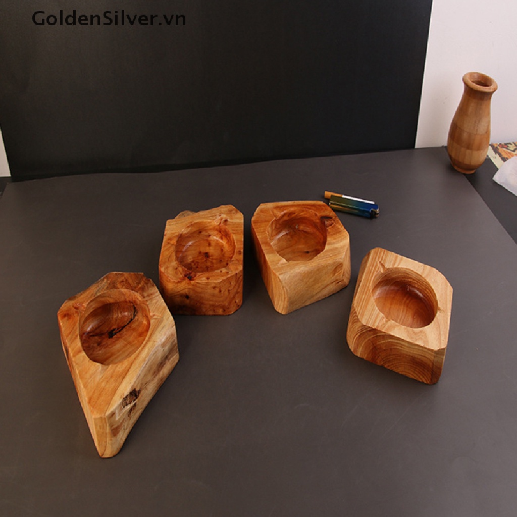 Giá Đỡ Gạt Tàn Thuốc Lá Chống Gió Ngoài Trời Màu Vàng Kim Handmade