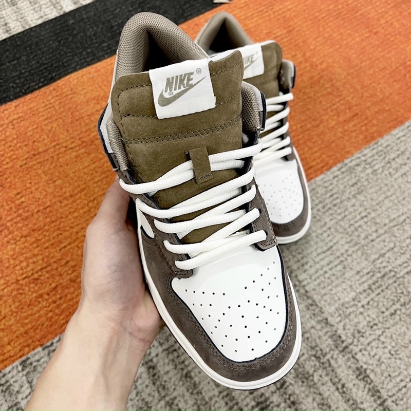Giày thể thao sneaker SB nâu, SB DUNK NÂU MẪU MỚI  vệt xám bản cao cấp ảnh thật shop tự chụp
