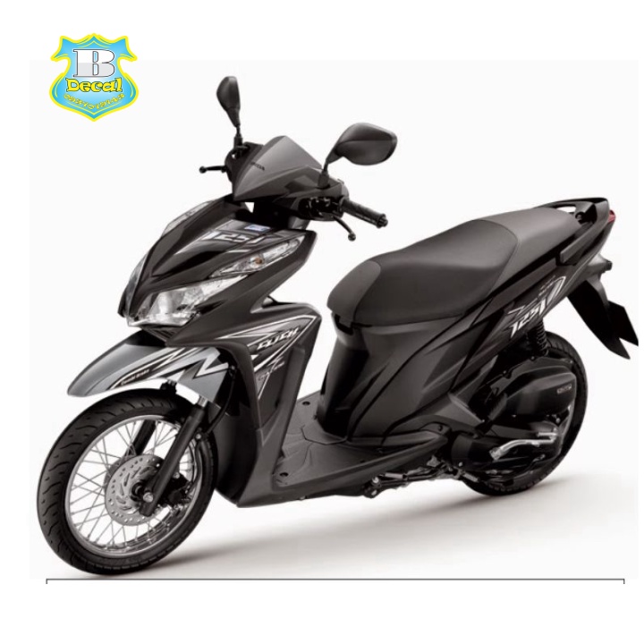 ( Quí khách vui lòng mang ra tiệm cho thợ dán ) Tem vario 125i xám đen nhám