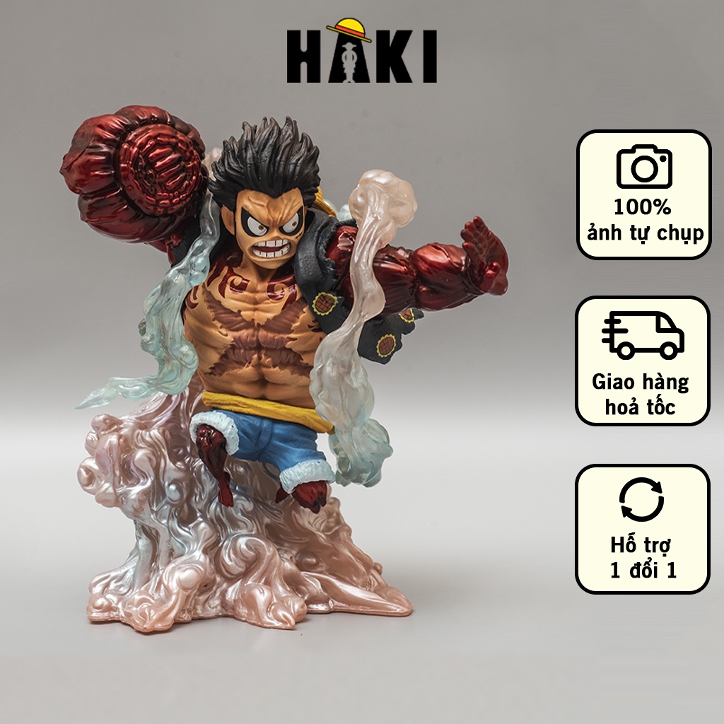 Mô hình One Piece Luffy Gear 4 Bounce Man cao 15cm, mô hình One Piece Figure Luffy băng Mũ Rơm Haki Shop