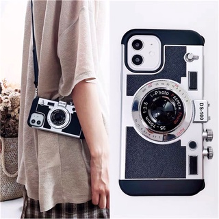 Ốp Điện Thoại Hình Máy Ảnh 3D Có Dây Đeo Cho Iphone 13 Pro Max 12Pro 12 13Pro 12Pro Max