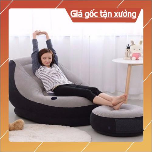 Bộ ghế đệm hơi  tựa lưng kèm để chân tặng kèm bơm điện, bán bơm điện riêng