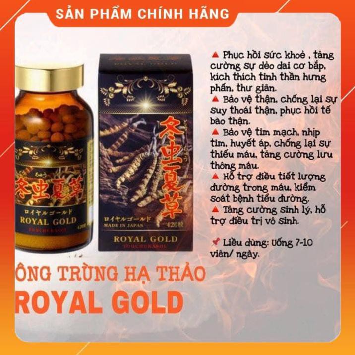 Hàng auth Viên uống Đông trùng hạ thảo Nhật Bản Royal Gold 420 viên