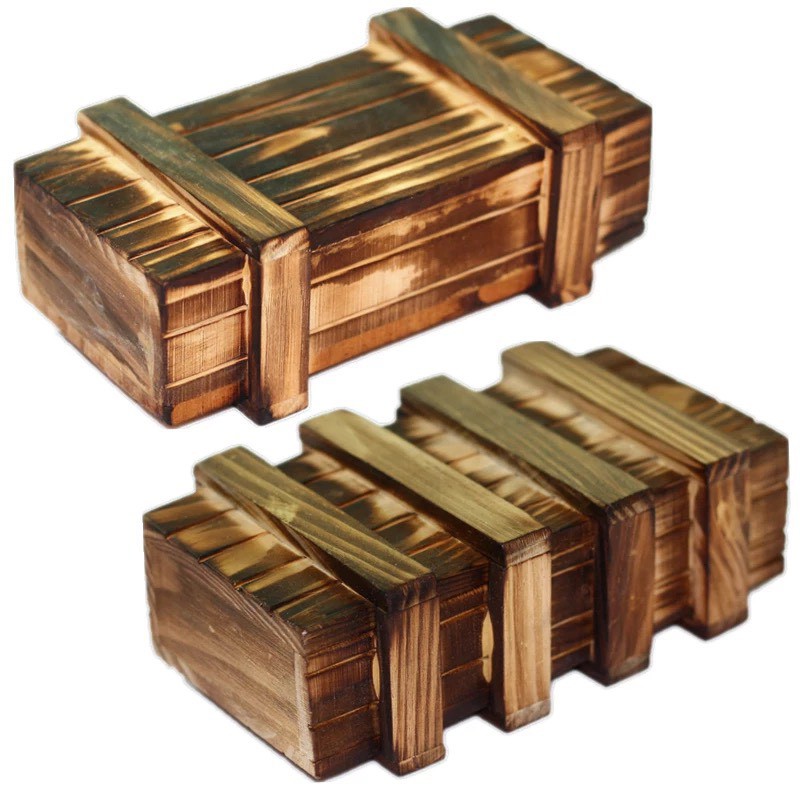 Hộp gỗ bí mật 1 ngăn và 2 ngăn