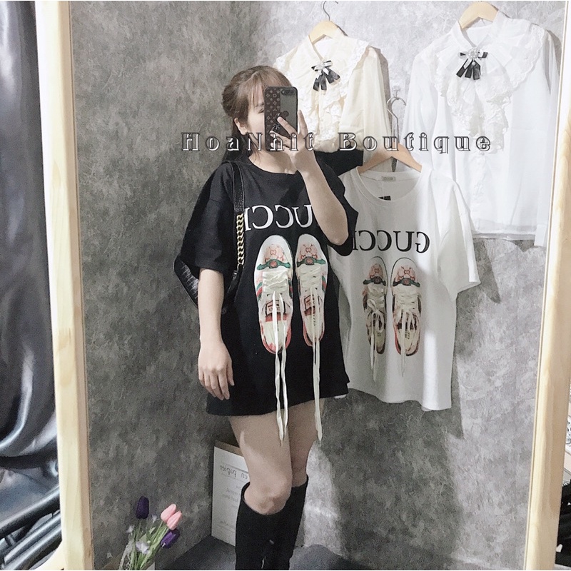 Áo Thun hình đôi giày  ÁO PHÔNG CHẤT TUYẾT NHUNG LOẠI 1