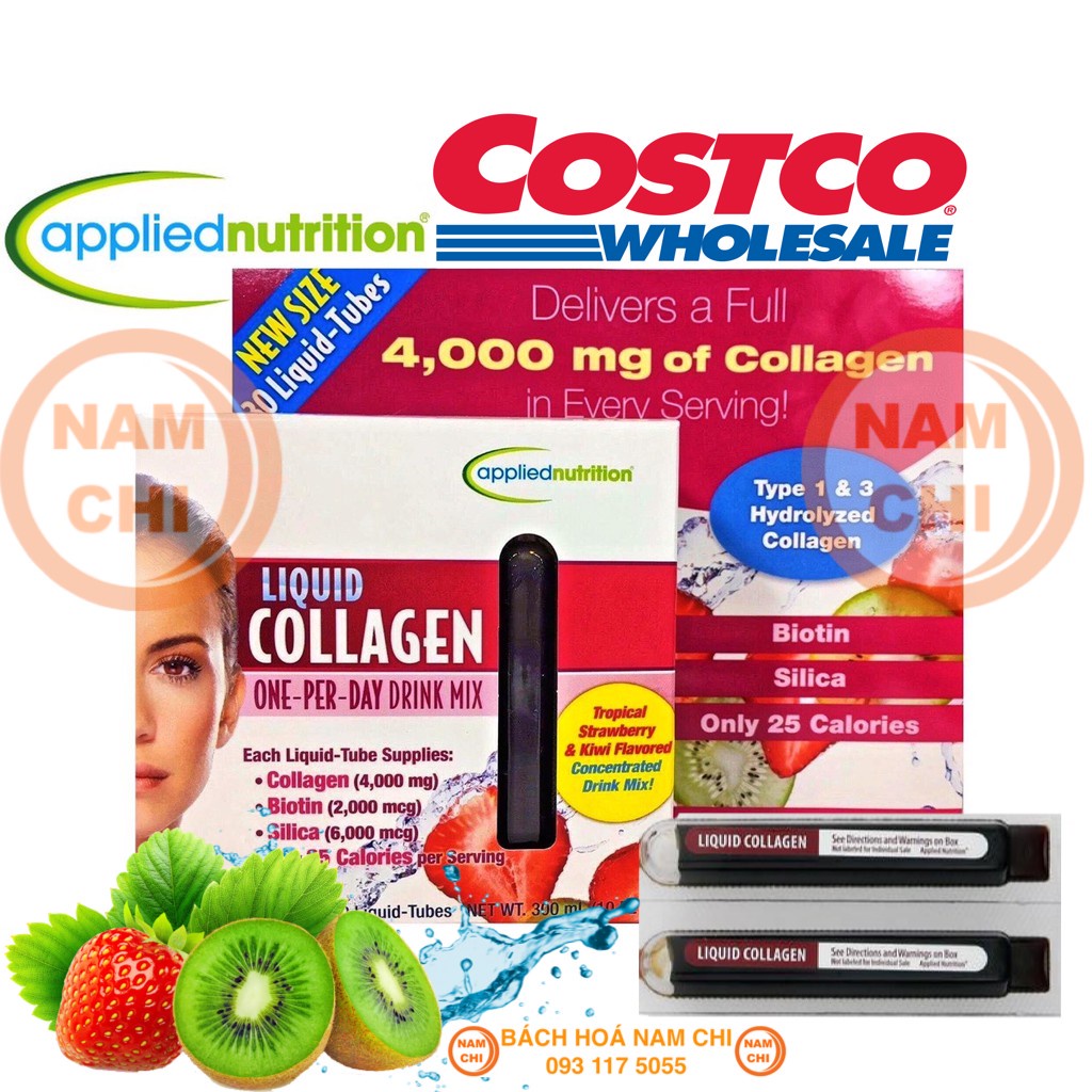 [DATE MỚI NHẤT] Liquid Collagen One-Per-Day Drink Mix Applied Nutrition Bộ 30 Ống Làm Đẹp  Ngăn Ngừa Lão Hoá (CHUẨN USA)
