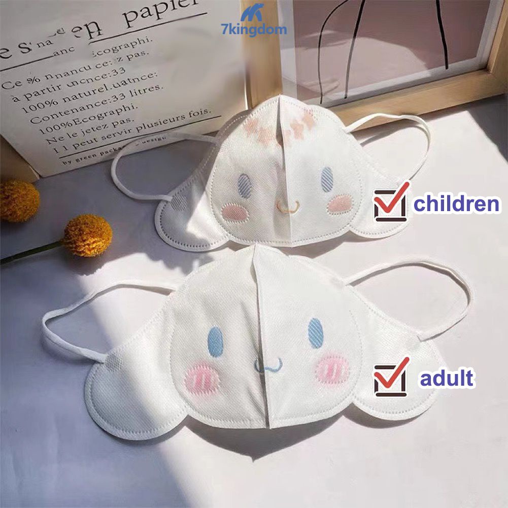 10 PCS Trẻ em/ Người lớn dễ thương Cinnamoroll 3D Mặt nạ Big Ear Dog Bảo vệ 3 ply KF94 Khẩu Trang