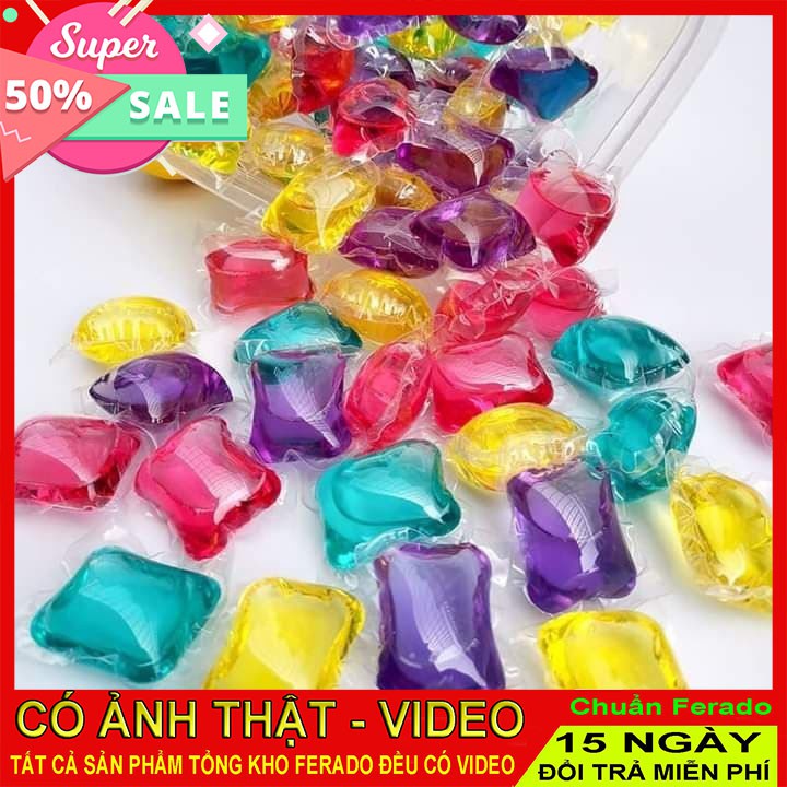 Hộp 30 viên giặt tẩy quần áo nhiều hương thơm khác nhau