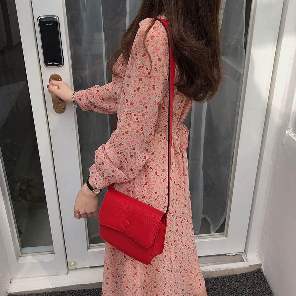 Đầm Chiffon Tay Dài Chiết Eo In Hoa 29890 Thời Trang Cho Nữ