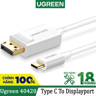 Cáp chuyển tín hiệu usb type c sang cổng displayport dài 1.5m ugreen 40420 cao cấp