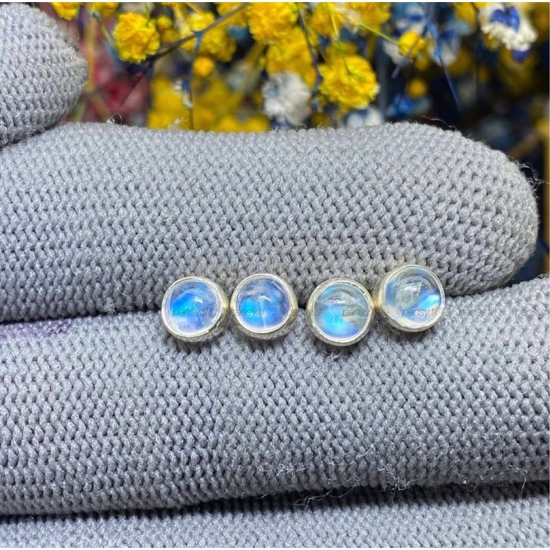 Hoa tai, khuyên tai moonstone, đ.á mặt trăng