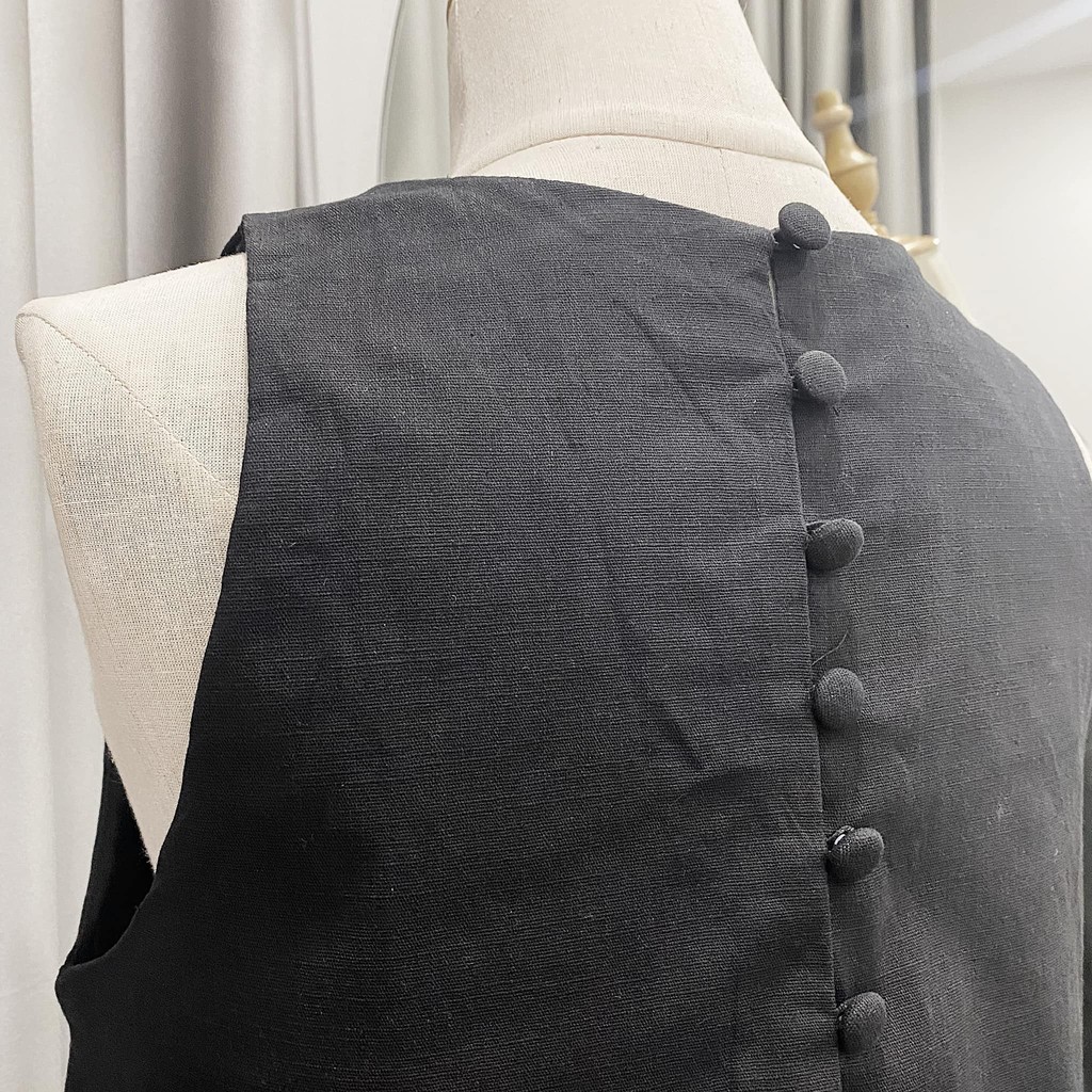 Áo kiểu xẻ lưng nút bọc nhiều màu chọn lựa - JIJI TOP | BigBuy360 - bigbuy360.vn