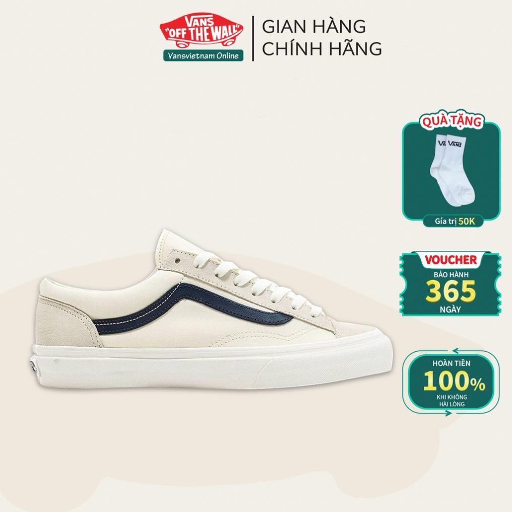 Giày Sneaker Nam, Giày Vans Chinh Hang Style 36 Navy cho nam nữ *