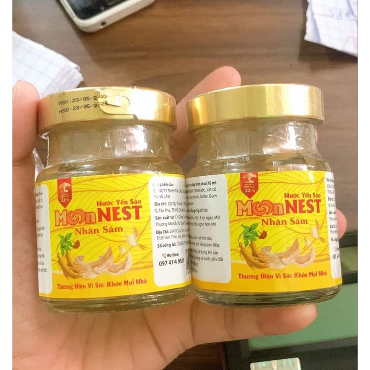 Nước yến sào Monnest nhân sâm 22% yến