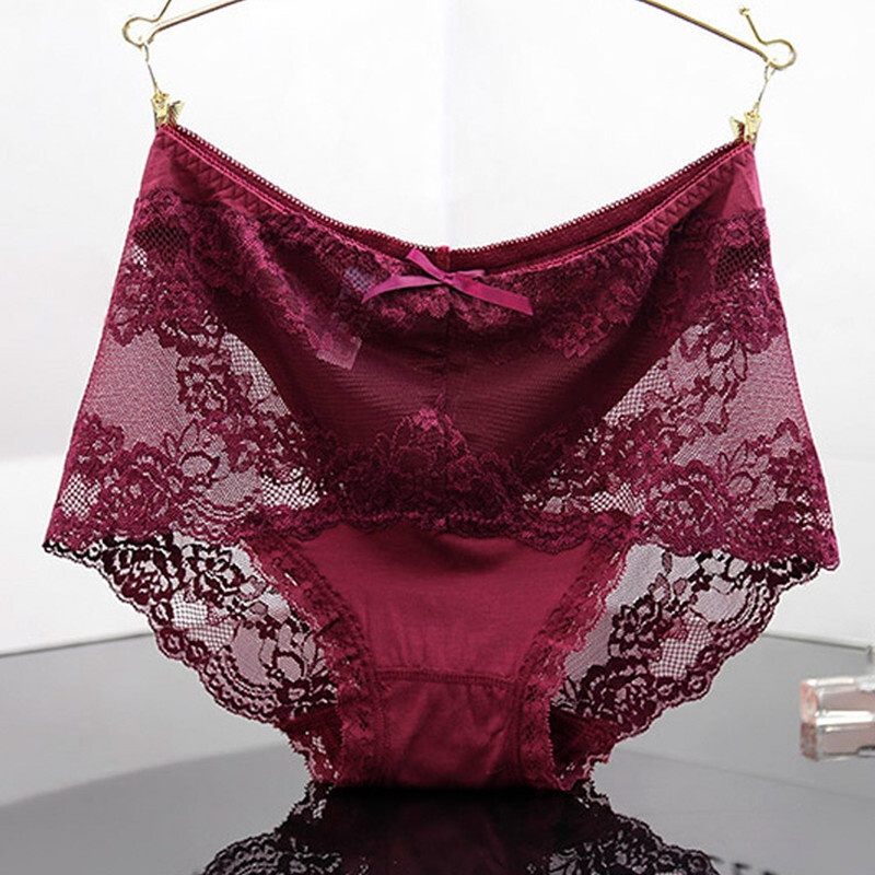 Quần Lót Nâng Mông Lưng Cao Phối Ren Trong Suốt Thoáng Khí Thoải Mái Phong Cách Âu Mỹ Size M-2XL Cho Nữ