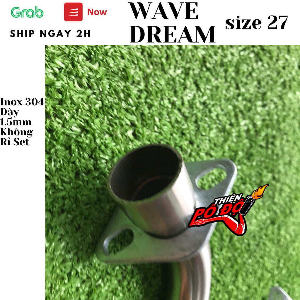 [Mã giảm giá 50% tối đa 25k THIENSHIP ] CỔ PÔ INOX 304 GẮN PÔ ZIN Wave Dream size 27