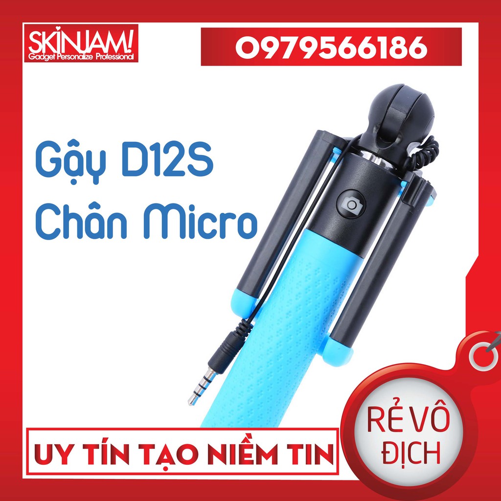 Gậy Chụp Hình Tự Sướng Selfie Stick Compact D12s