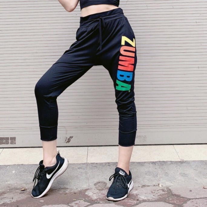 Quần dài Zumba nữ hàng cao cấp chất vải cotton co giãn 4 chiều thoáng mát thấm hút mồ hôi tốt
