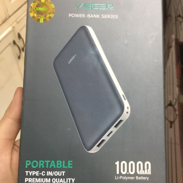 VEGER A10 Sạc dự phòng chính hãng 10000mAh