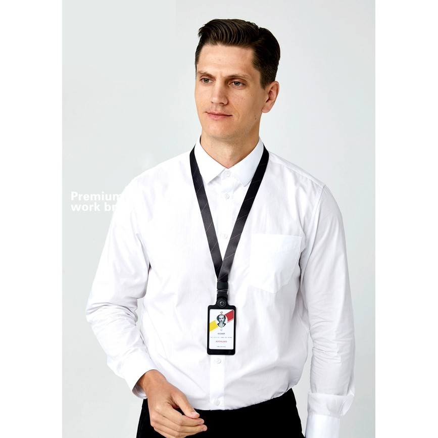 Dây Đeo Thẻ ID Bằng Hợp Kim Nhôm Màu Vàng/Bạc Dùng Trong Văn Phòng