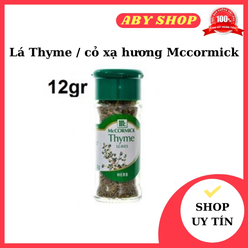 Lá Thyme ⚡ GIÁ SỐC ⚡ cỏ xạ hương Mccormick 12gr thích hợp để nấu cùng với cà chua, thịt bò, thịt gà