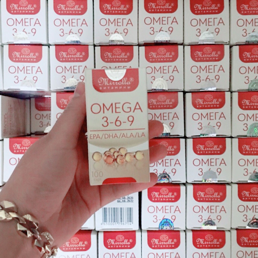 Omega 369 Mirrolla, viên uống tốt cho sức khỏe tăng cường thị lực, hộp 100v