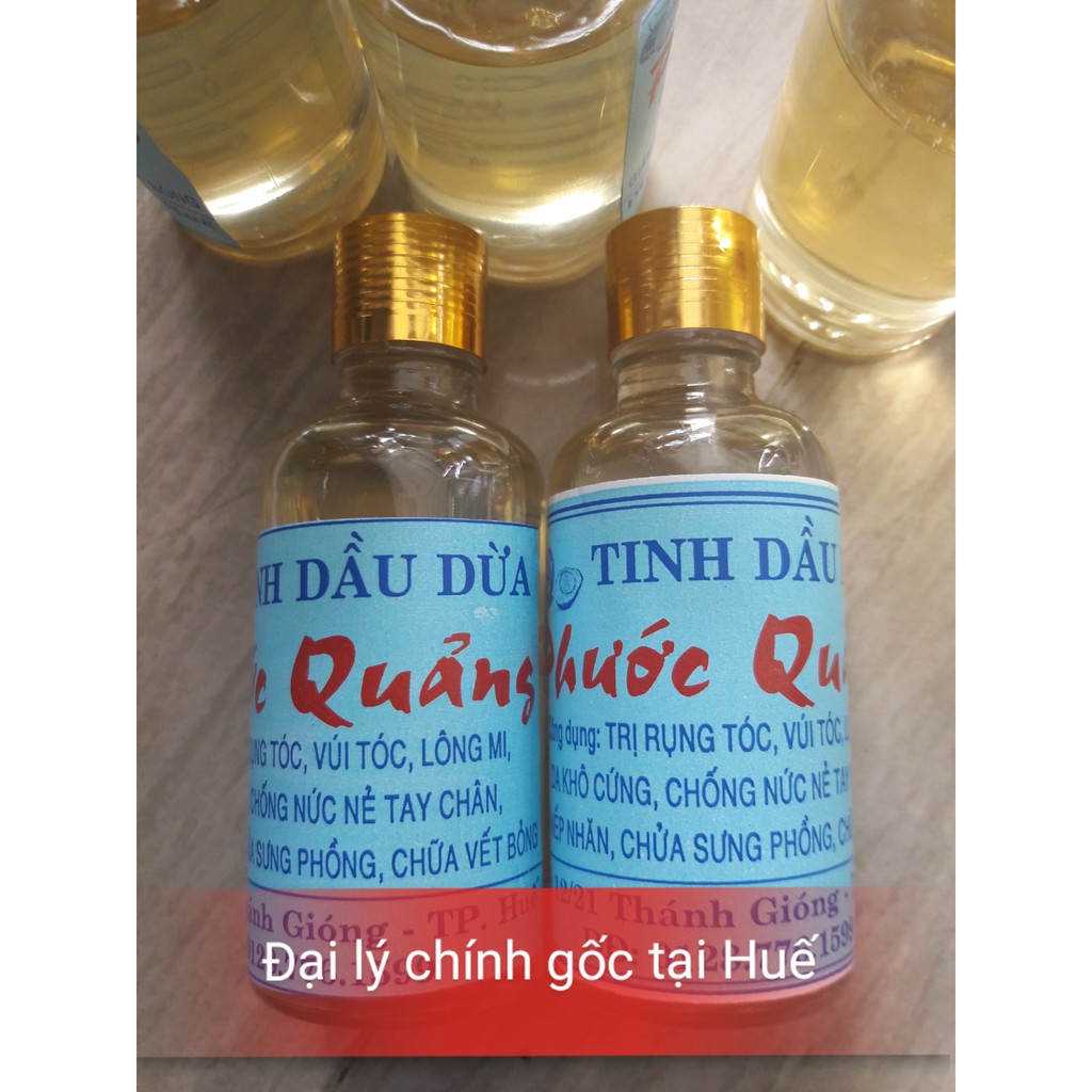 Tinh dầu dừa nguyên chất Phước Quảng 50ml, có nhỏ giotji